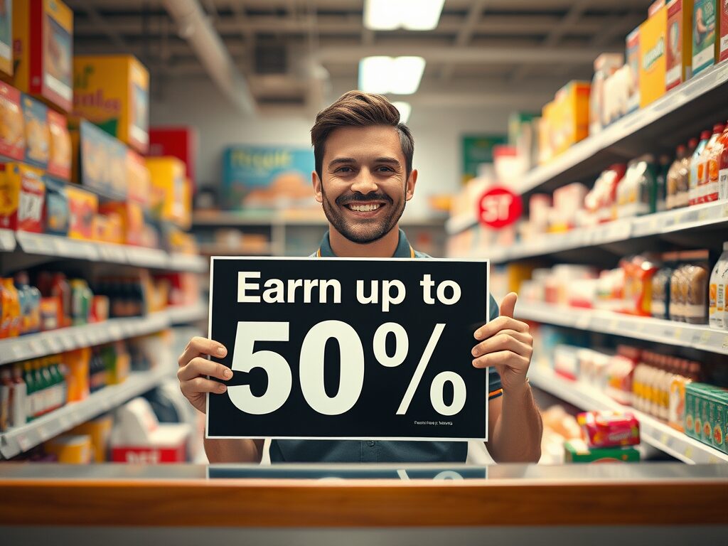 EARN UP TO 50%